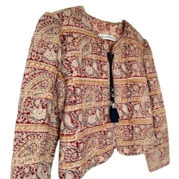 NWOT Alix of Bohemia Camille Pasha Paisley Reverso Quilted Jacket Size M - Picture 5 of 13